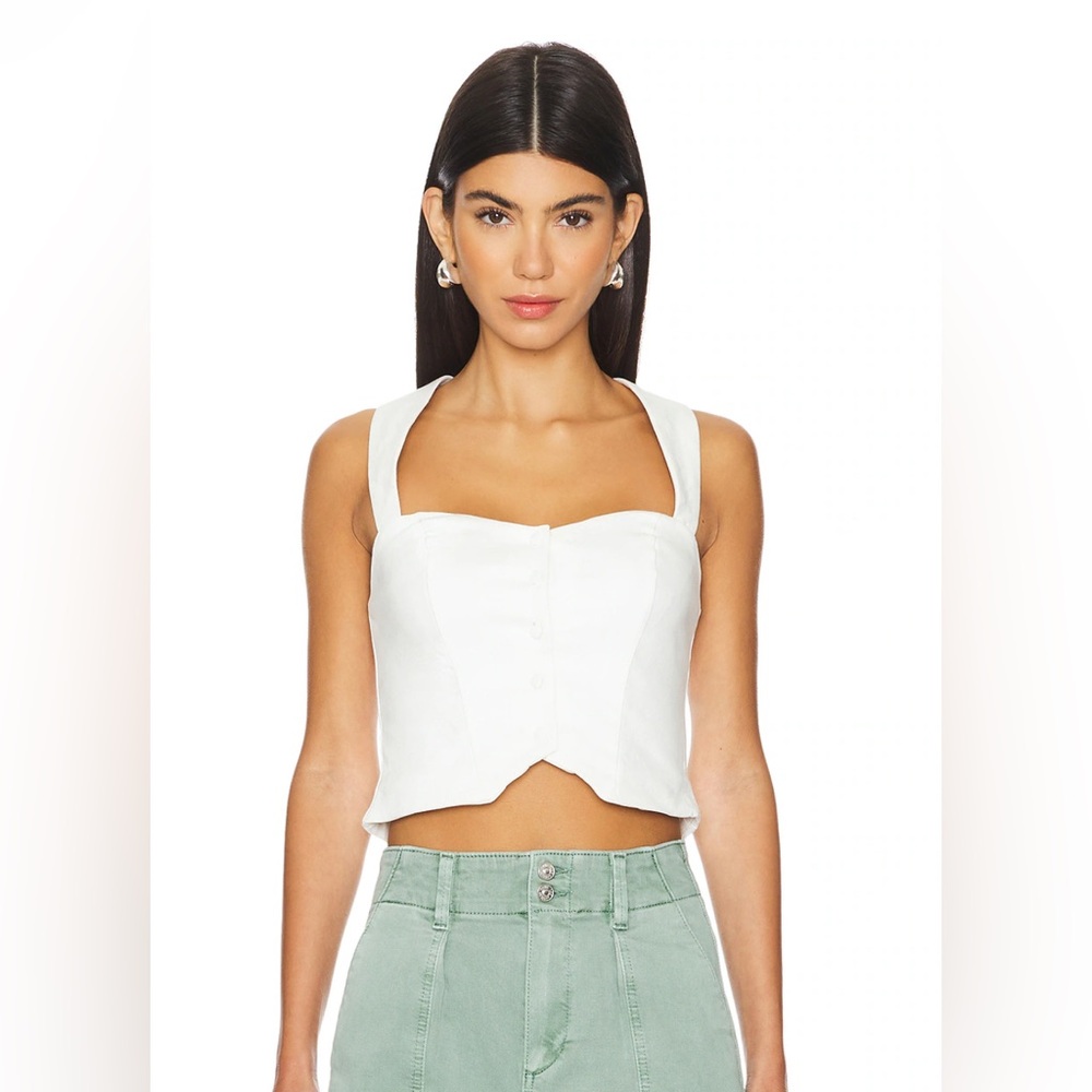 NWT All The Ways Crop Top in White Size Small